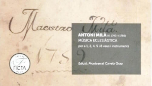 Antoni Milà. Música eclesiàstica per a veus i instruments, per Montserrat Canela, a Tarragona