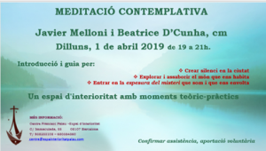 Meditació amb Xavier Melloni i Beatrice D'Cunha