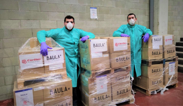 Càritas Girona rep 18.000 kits de productes de neteja ecològics