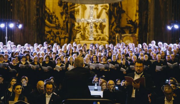 Una seixantena de cantaires catalans interpreten a Roma l’oratori musical d’homenatge als bisbes Oliba i Torras i Bages