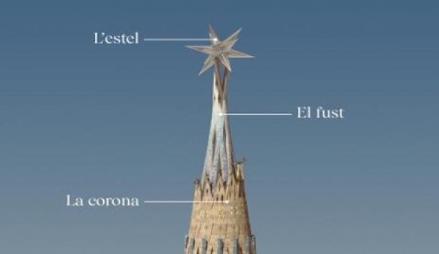 La Sagrada Família, a un pas de culminar la torre de la Mare de Déu