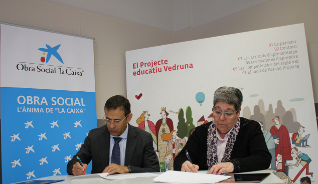 La Fundació Vedruna Catalunya Educació signa un conveni amb l'Obra Social "la Caixa"