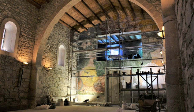Josep Minguell es confina a l’ermita de Sant Eloi de Tàrrega per pintar el seu darrer mural