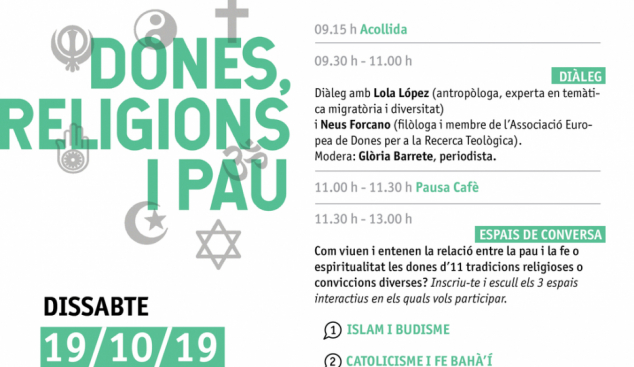 Jornada interreligiosa i interconviccional: "Dones, religions i pau"