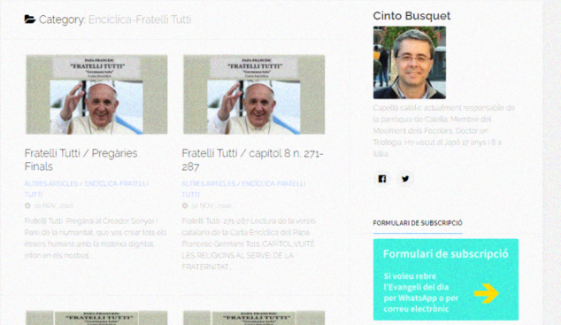 Escolteu la “Fratelli Tutti” del papa Francesc en podcast