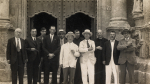 Fotografia del 1929 on hi surten Pau Casals, els orgueners i les autoritats de Vendrell, protagonistes d’aquella restauració.