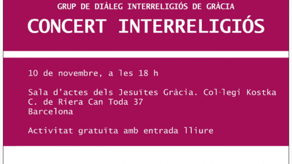 Concert interreligiós a Gràcia