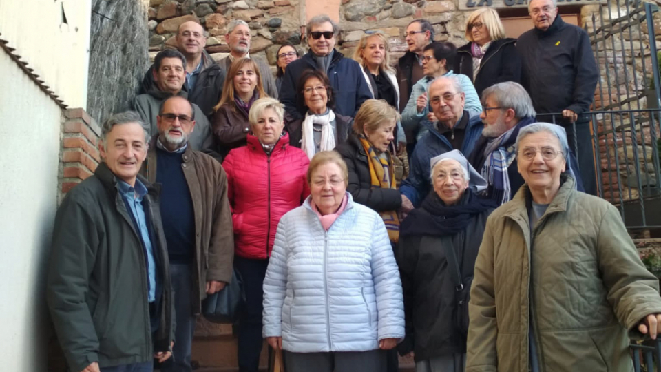 El 2019, a baix a l'esquerra, amb el Grup Enllaç a Puiggraciós.
