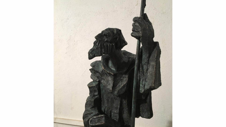 Sant Antoni Abat en bronze, de Lau Feliu.