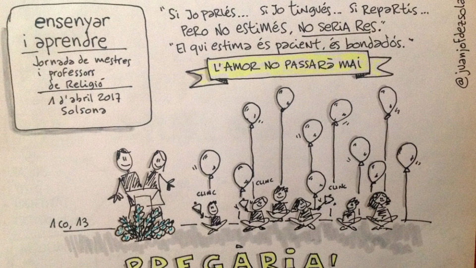 Jornades de mestres i professors de Religió a Solsona. Il·lustració: Juanjo Fernández.